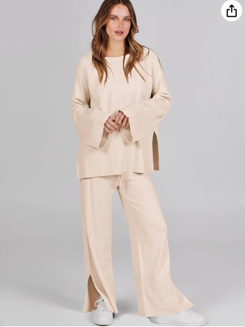 Amazon ANRABESS Womens 2 Piece Outfits Oversized Knit Sweater Set